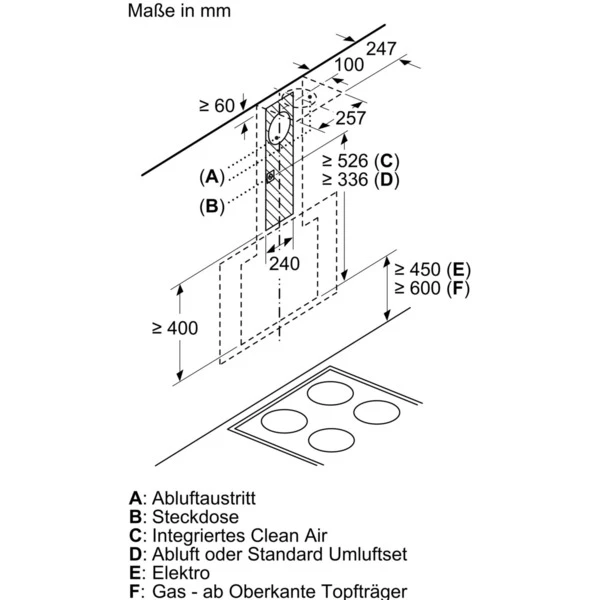 Bosch DWK87EM60 Serie | 2, Dunstabzugshaube (schwarz/edelstahl) 11 Bosch DWK87EM60 Serie | 2, Dunstabzugshaube (schwarz/edelstahl) – Bild 9